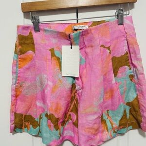 Lanthropy Womens Linen Frida Short, Aquarela